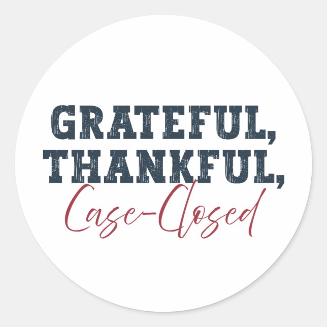 Sticker Rond Grateful Merci Coque fermé - Avocat Thanksgiving (Devant)