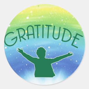 Sticker Rond Gratitude inspirée