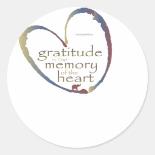 Sticker Rond "Gratitude - mémoire du coeur"