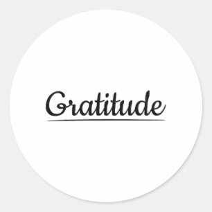 Sticker Rond Gratitude, reconnaissance, gratitude, bénédiction