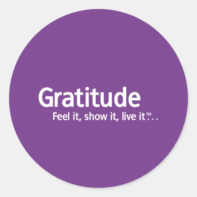 Sticker Rond Gratitude - Thpense Shapers™ (Devant)