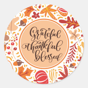 Sticker Rond Gratuit Remerciement Blessé Bon thanksgiving Chute
