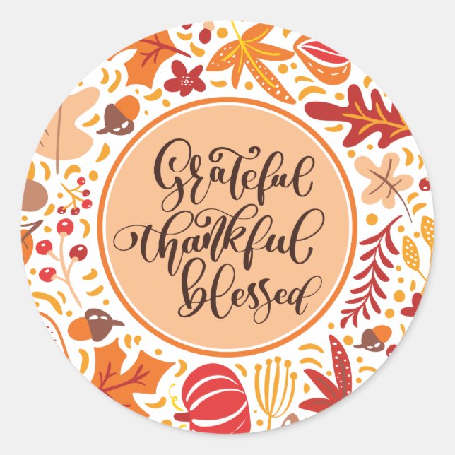 Sticker Rond Gratuit Remerciement Blessé Bon thanksgiving Chute (Devant)