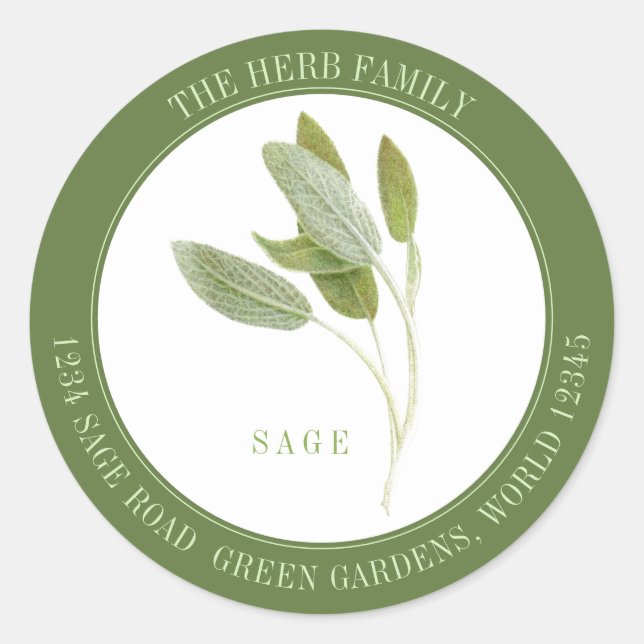 Sticker Rond GRATUIT SAGE Large Enveloppe ronde - Vert (Devant)