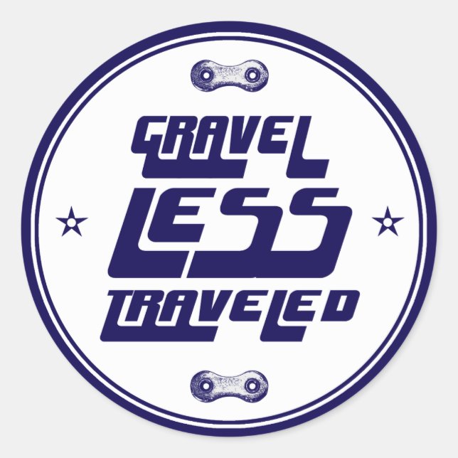 Sticker Rond Gravel moins voyagé (Devant)