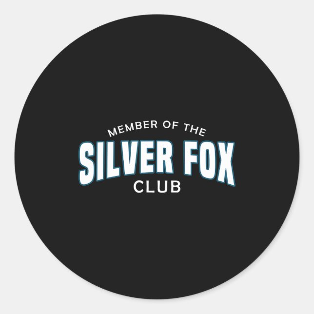 Sticker Rond Gray Hair Don't Care G Headedness Men Fox  (Devant)