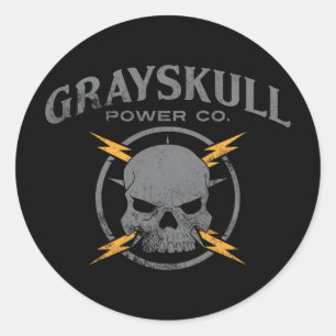 Sticker Rond Grayskull Power Co.