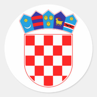 Sticker Rond Grb Hrvatske, armoiries croates