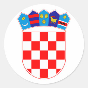 Sticker Rond Grb Hrvatske, manteau des bras croate