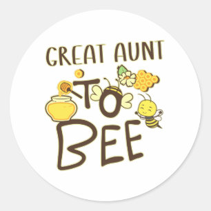 Sticker Rond Great Aunt To Bee Pregnancy Announcement Pregnant