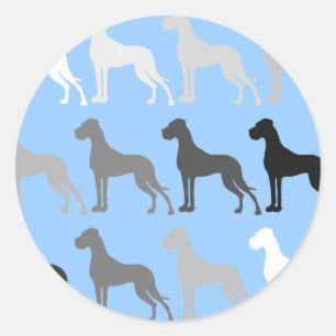 Sticker Rond Great Dane