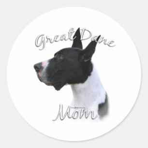Sticker Rond Great Dane (manteau) Maman 2