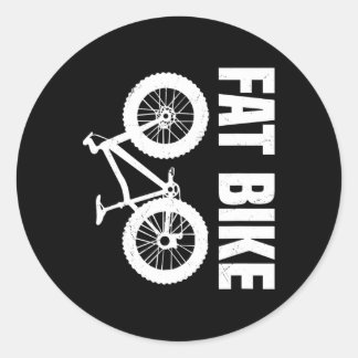 Sticker Rond Great Fat Bike Outfit Fat Tire Bike Bicycle Snow B