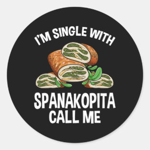 Sticker Rond Grec Spanakopita Pan Grec Cuisine Spanakopita Re