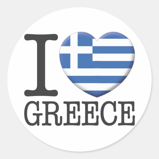 Sticker Rond Grèce (Devant)