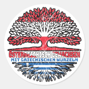 Sticker Rond Grèce Autriche