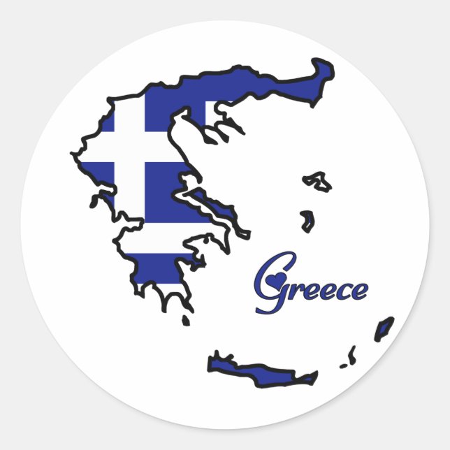 Sticker Rond Grèce cool (Devant)