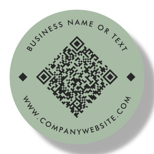 Sticker Rond Green   Code QR personnalisé professionnel
