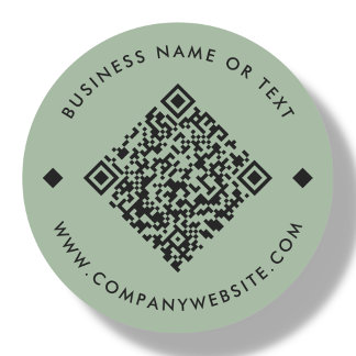 Sticker Rond Green | Code QR personnalisé professionnel