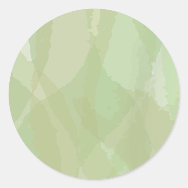 Sticker Rond Green, cool, trendy watercolor abstract pattern (Devant)