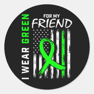 Sticker Rond Green Cp Friend Maladie du rein Cérébral Palsy Awa
