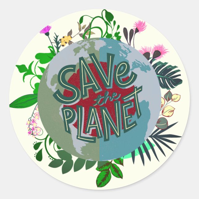STICKER ROND GREEN DAY FOR EARTH (Devant)