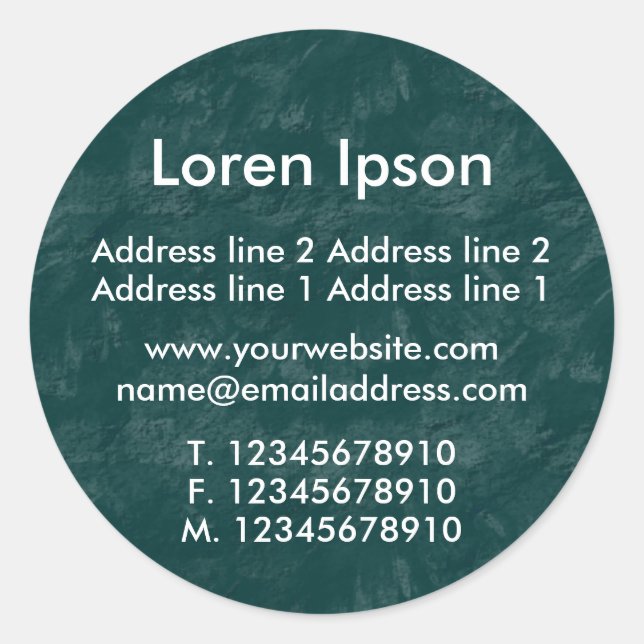 Sticker Rond Green Earth 2 Entreprise / Profil (Devant)