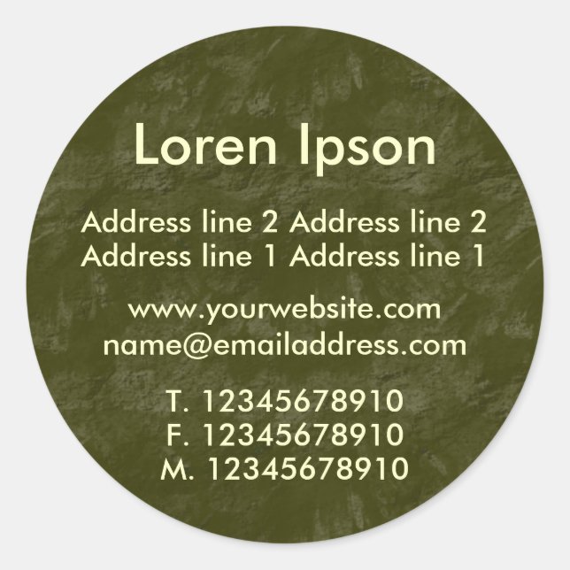 Sticker Rond Green Earth Business / Profil (Devant)