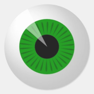 Sticker Rond Green Eyeball