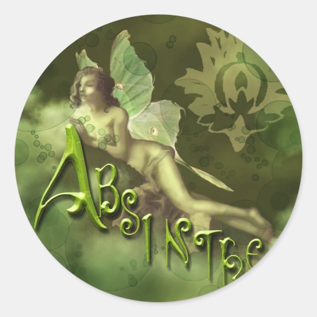 Sticker Rond Green Fairy Splashy Collage II (Devant)