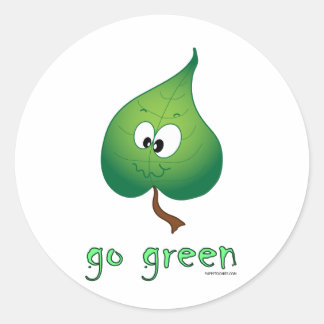 Sticker Rond Green leaf