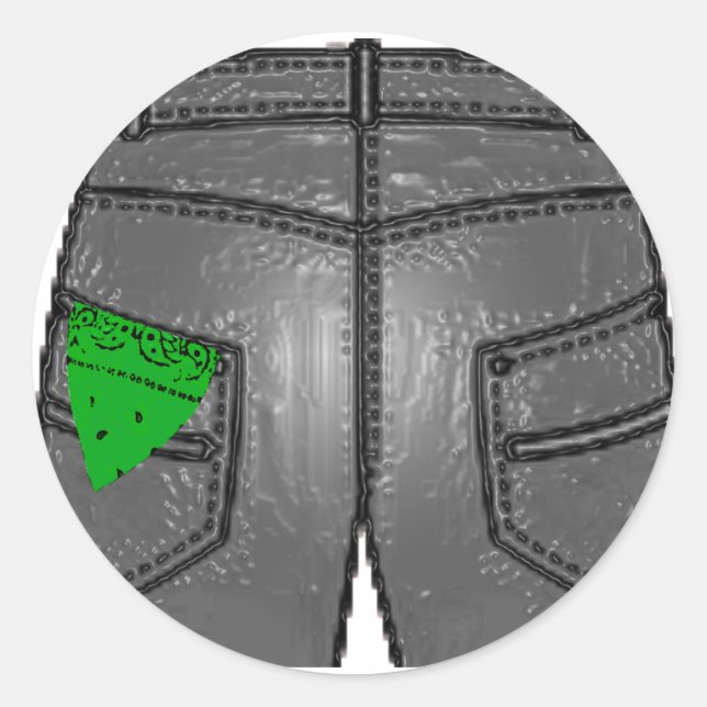 Sticker Rond Green Left Hanky (Devant)