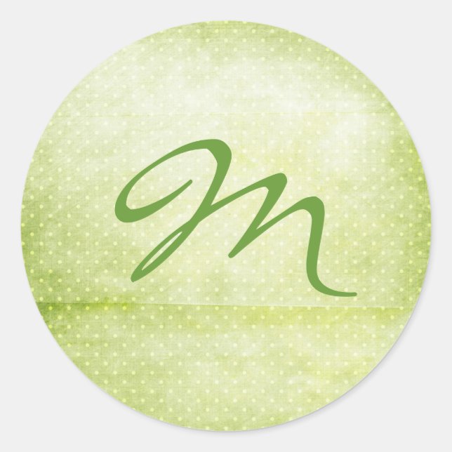 Sticker Rond Green Polka (Devant)
