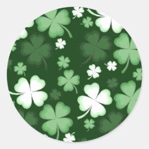 Sticker Rond Green Shamrock
