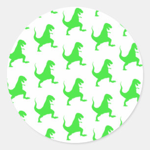 Sticker Rond Green t-rex
