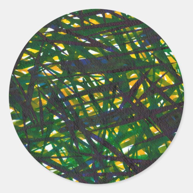 Sticker Rond Green Thicket II (Devant)