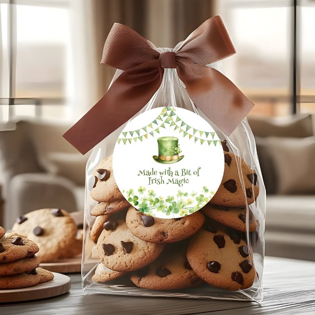 Sticker Rond Green Watercolor Shamrock St Patrick's Day Party (Green Watercolor Shamrock St Patrick's Day Party Classic Round Sticker
)