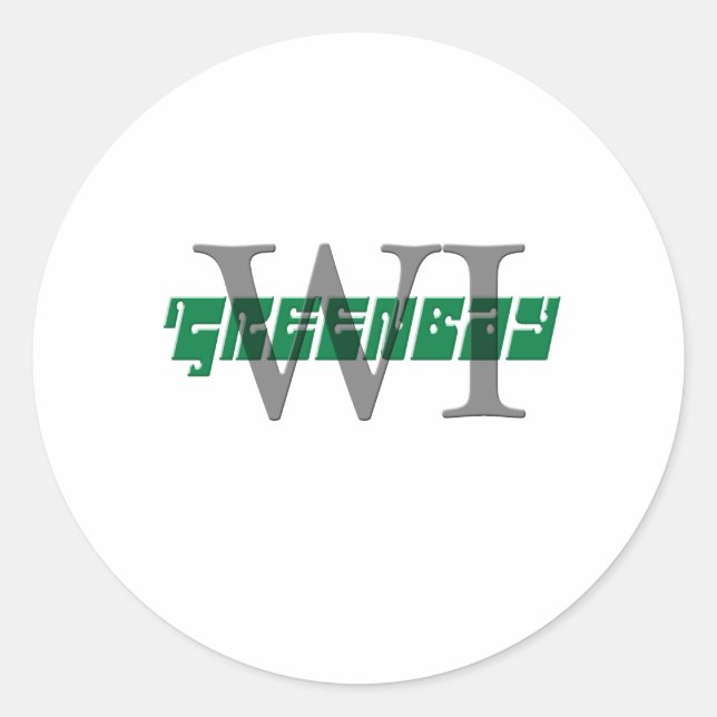 Sticker Rond greenbay wi (Devant)