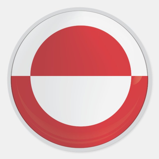 Sticker Rond Greenland Round Icon X4 (Devant)