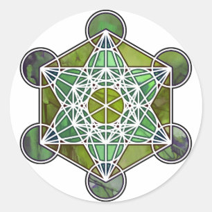 Sticker Rond GreenMetatronCube