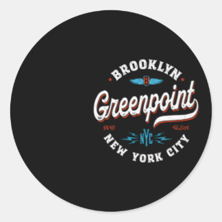 Sticker Rond Greenpoint Brooklyn New York
