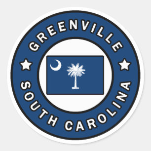 Sticker Rond Greenville Caroline du Sud