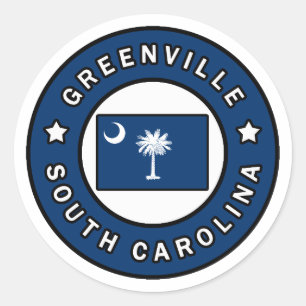 Sticker Rond Greenville Caroline du Sud