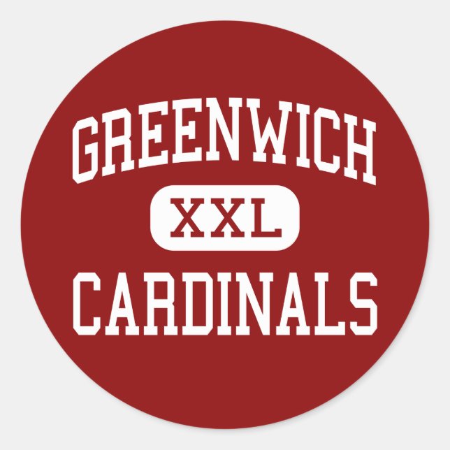 Sticker Rond Greenwich - Cardinaux - High - Greenwich (Devant)