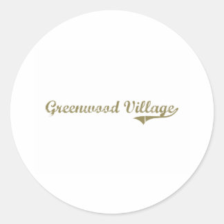 Sticker Rond Greenwood Village Colorado Design classique