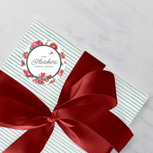 Sticker Rond Grenade botanique sur mesure (Créateur téléchargé)