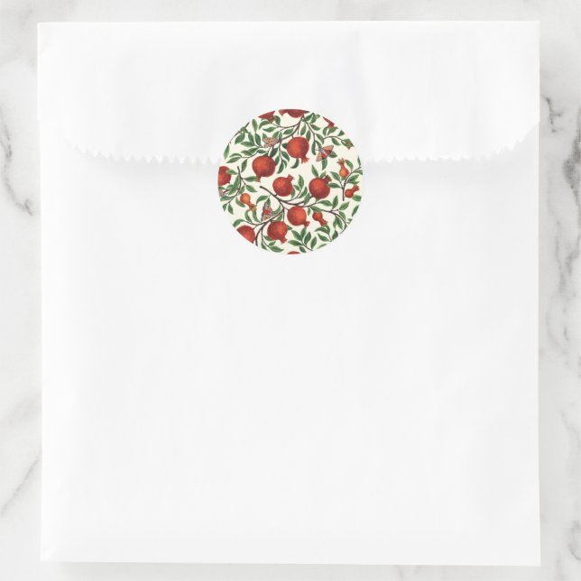 Sticker Rond Grenades et papillons Bella sur blanc (Sac)