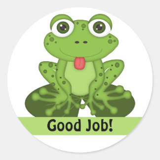 Sticker Rond Grenouille