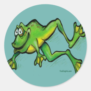 Sticker Rond Grenouille