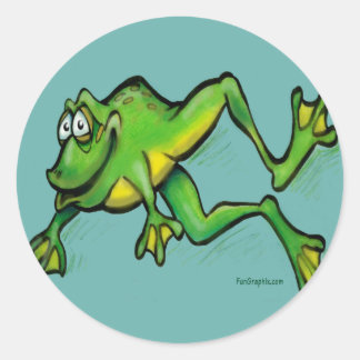 Sticker Rond Grenouille
